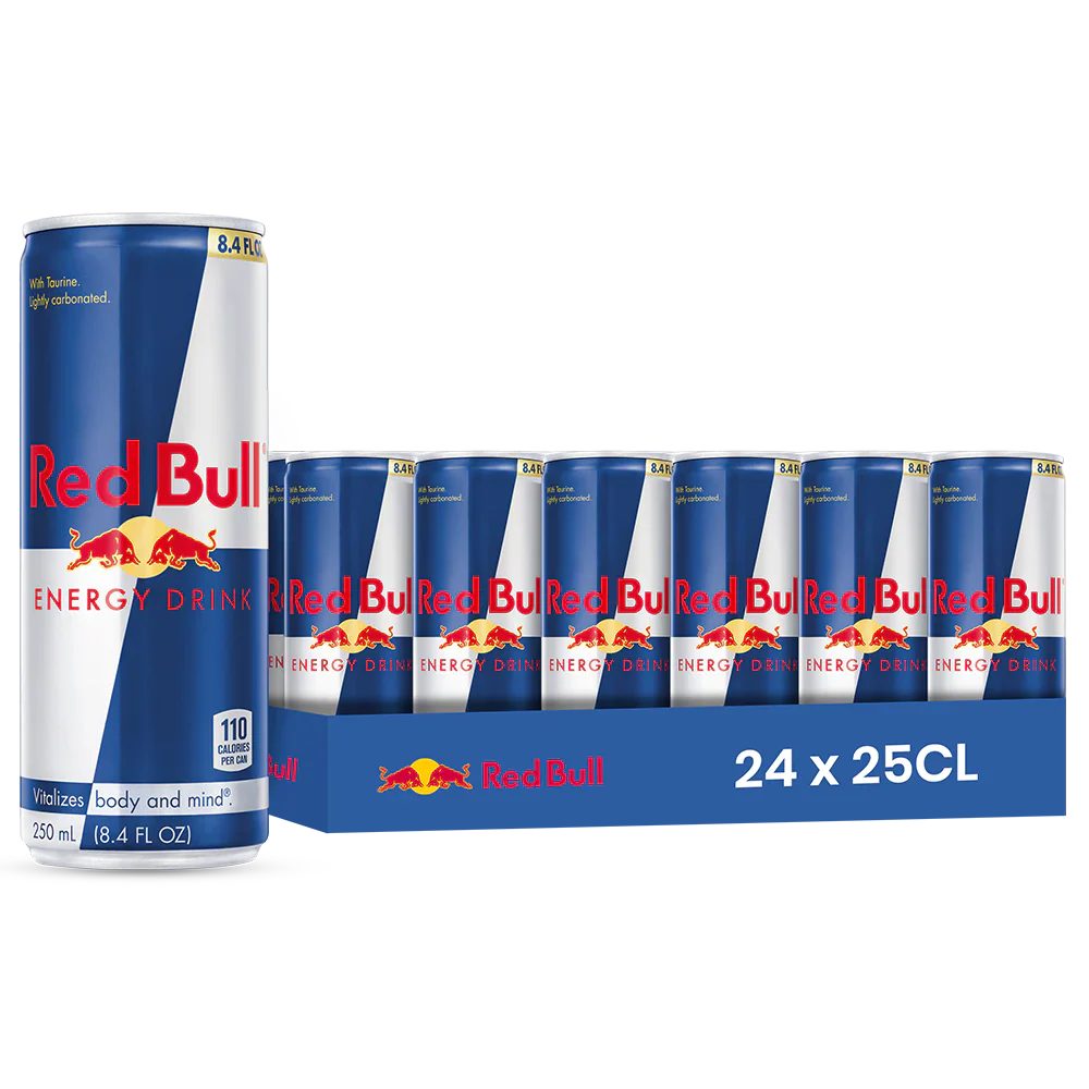 Red Bull Classic – Pack de 24 Canettes (24 x 25cl) | Boisson Énergisante Originale