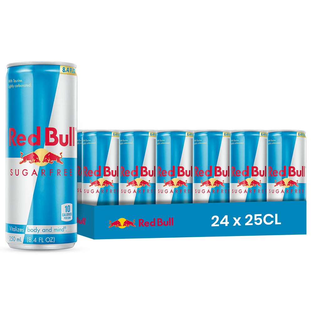 Red Bull Sugarfree Pack 24 x 25CL – Boisson Énergisante Sans Sucre