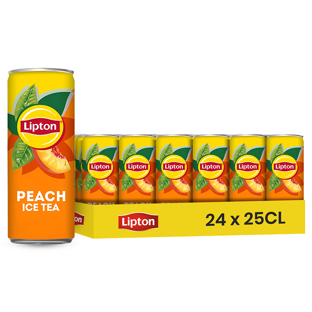 Lipton Ice Tea Pêche – Pack de 24 Canettes (24 x 25cl) | Thé Glacé Rafraîchissant