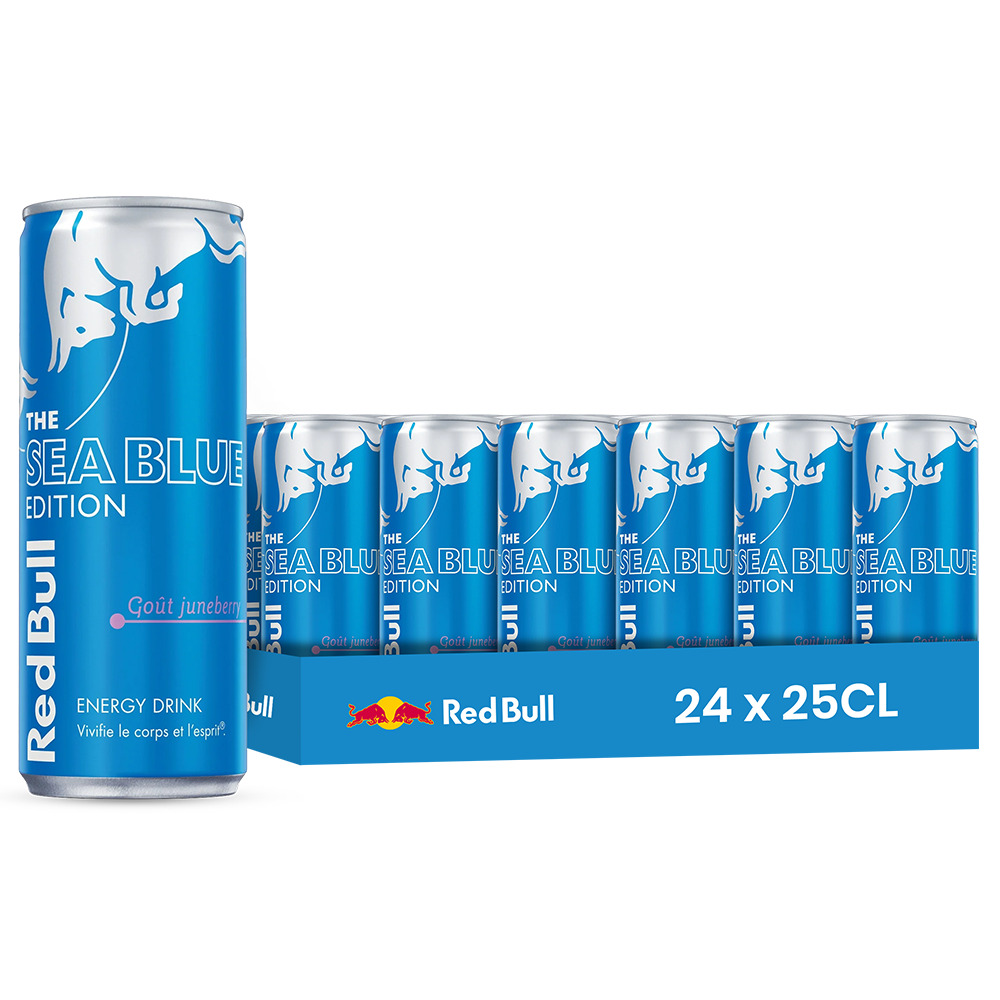 Red Bull Sea Blue Edition – Pack de 24 Canettes (24 x 25cl) | Édition Spéciale Tropicale