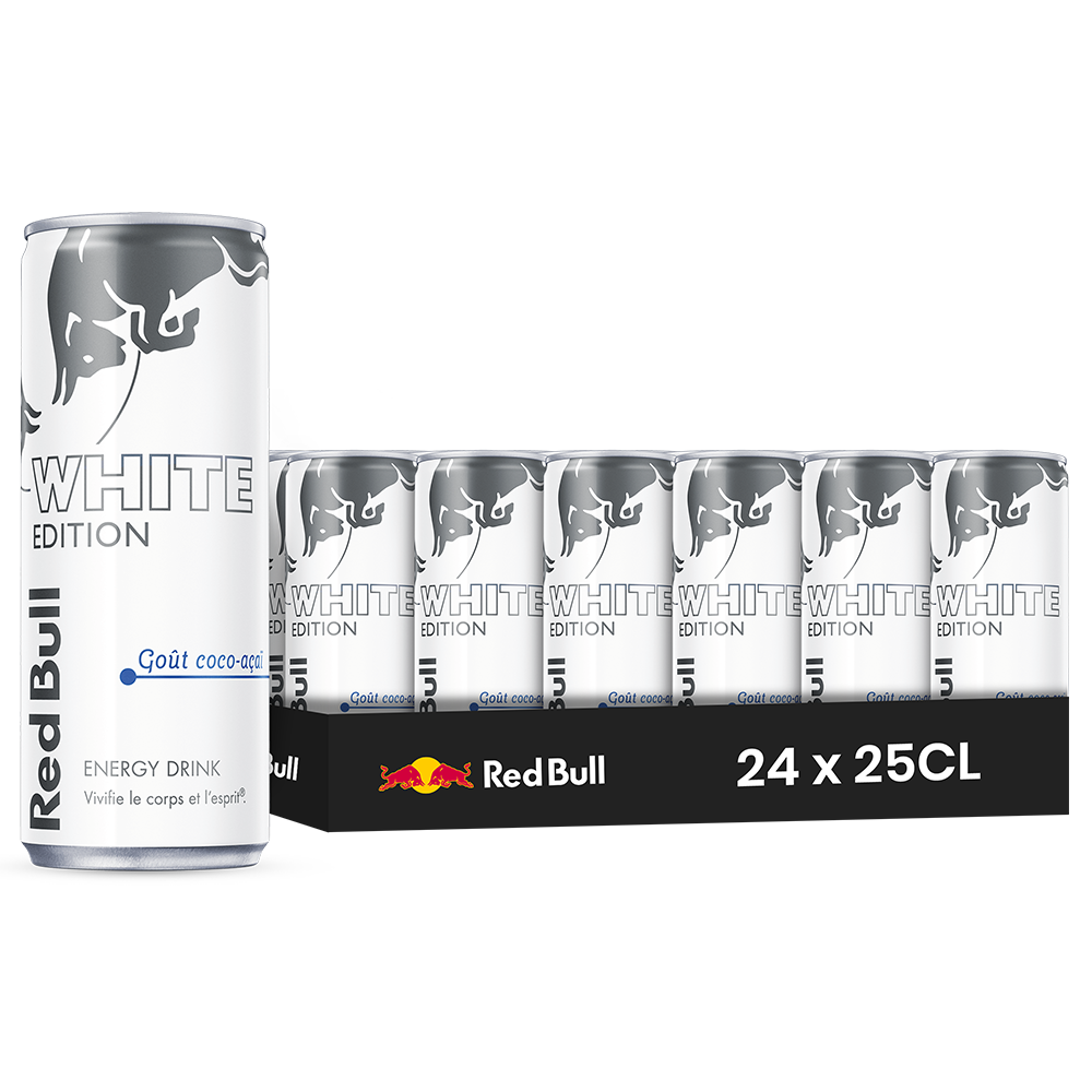 Red Bull White Edition – Pack de 24 Canettes (24 x 25cl) | Édition Coco