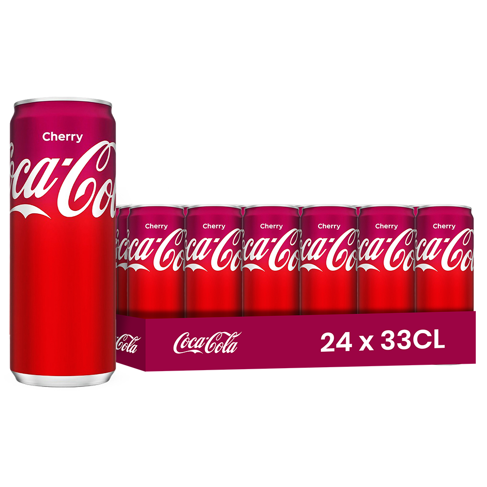 Coca Cola Cerise (FR) Pack 24 x 33CL – Soda Cerise Canettes